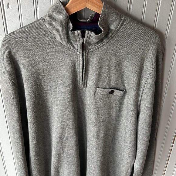 Ted Baker London Men’s Quarter Zip Wool Blend Sweater - Picture 3 of 11